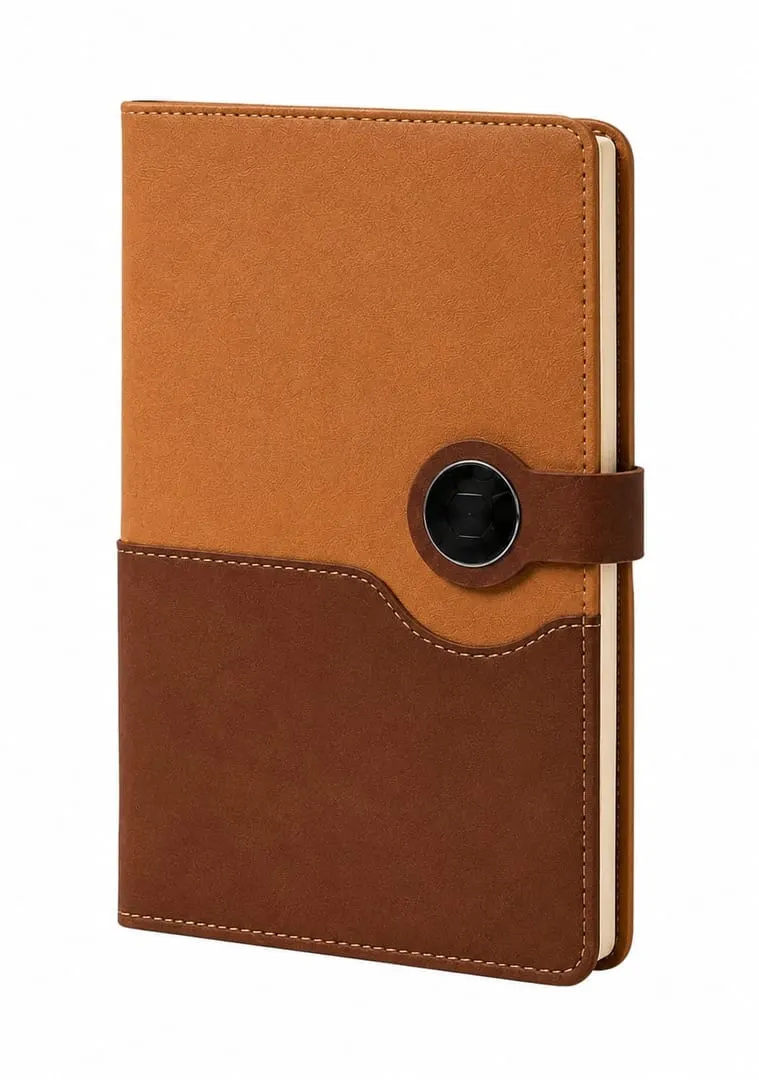 Executive Colour-Block Button Diary