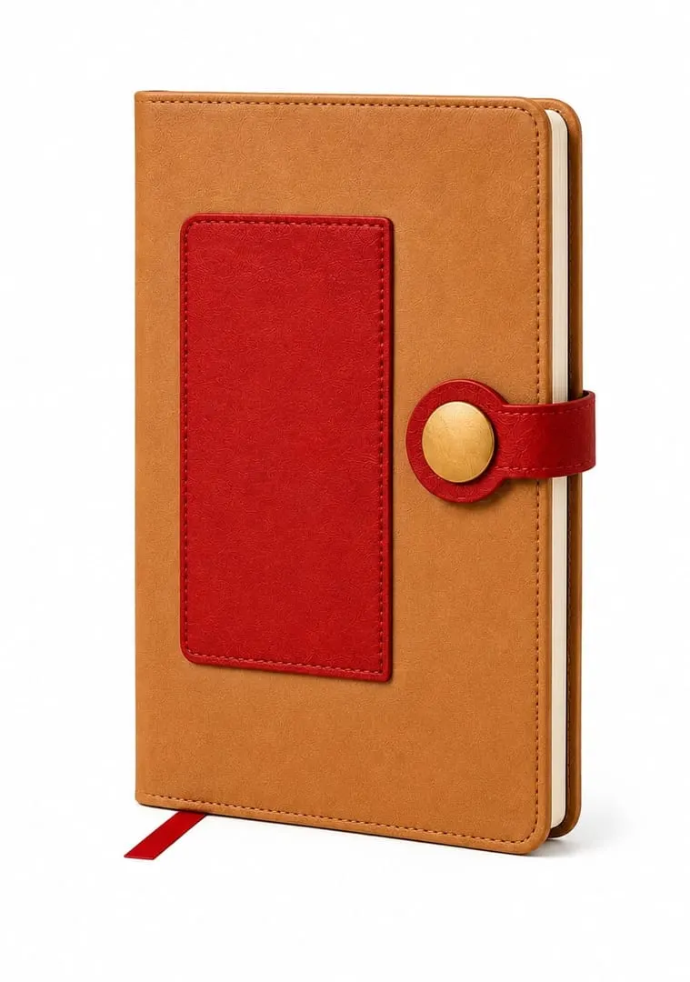 Signature diary in tan & red