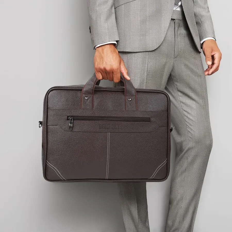 Executive Leather Laptop Briefcase