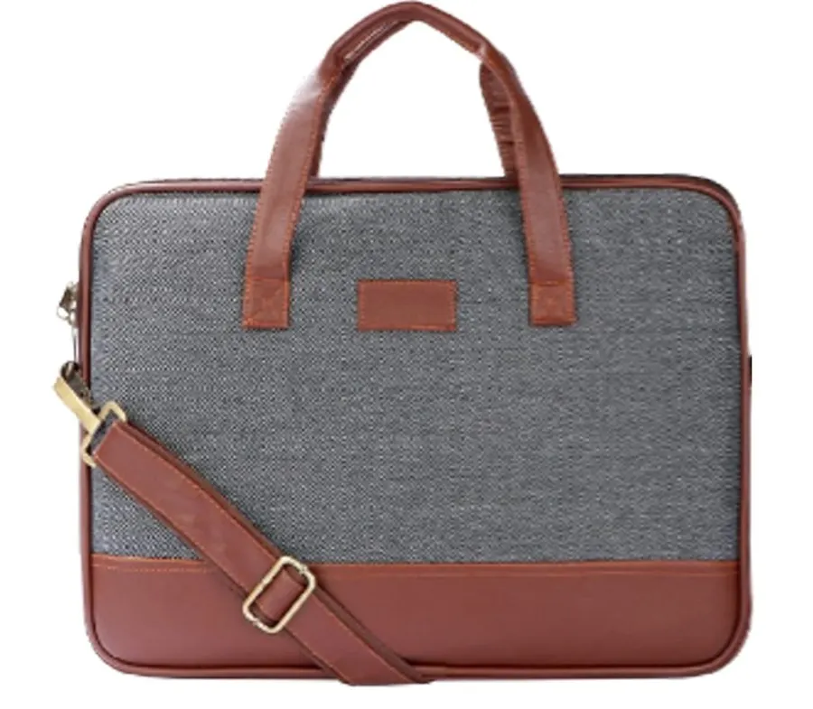 Herringbone Fabric Briefcase