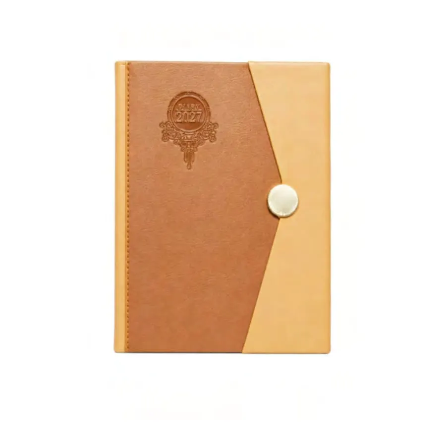 Embossed Crest Button Diary