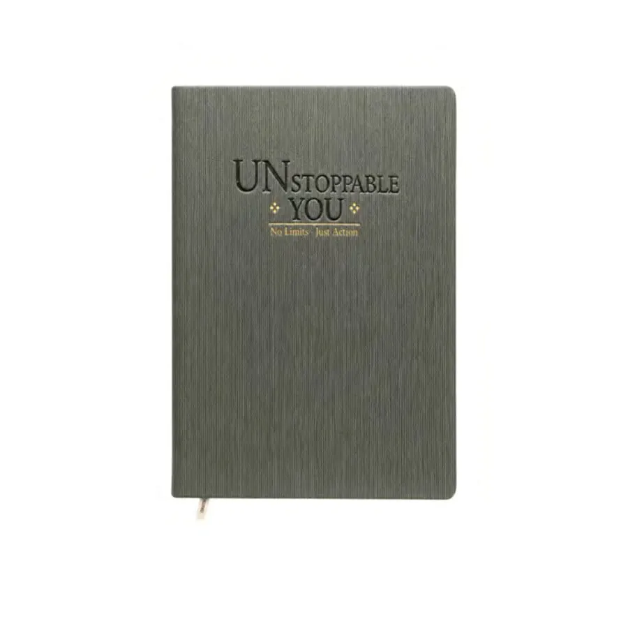 Motivational Wood-Grain Diary