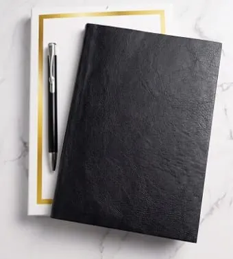 Soft-Touch Diary & Pen Gift Set — Black