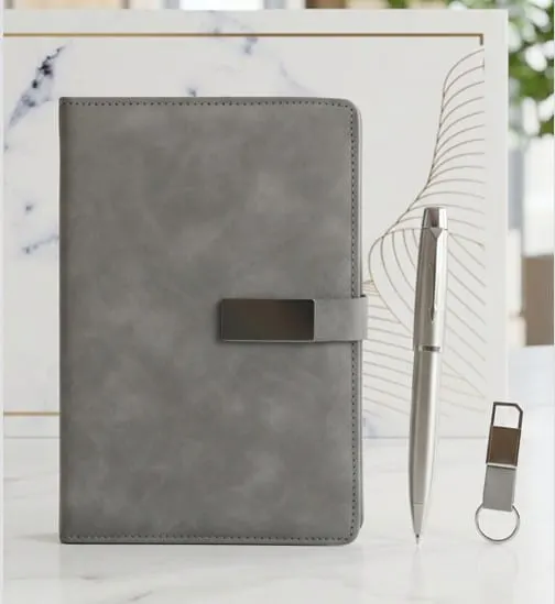 Metal-Plate 3-in-1 Gift Set — Grey