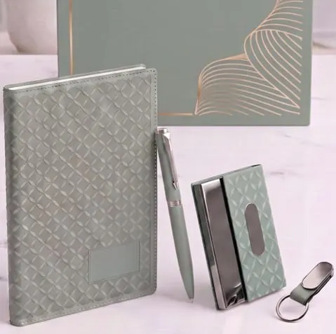 Diamond-Emboss 4-in-1 Gift Set — Grey