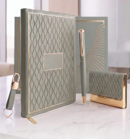 Wave-Emboss 4-in-1 Gift Set — Sage