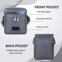 Grey Leather Sling Bag