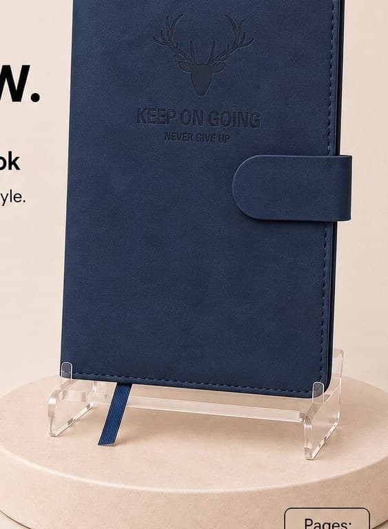 PaperPal Executive Diary Notebook — Navy ‘Keep On Going’
