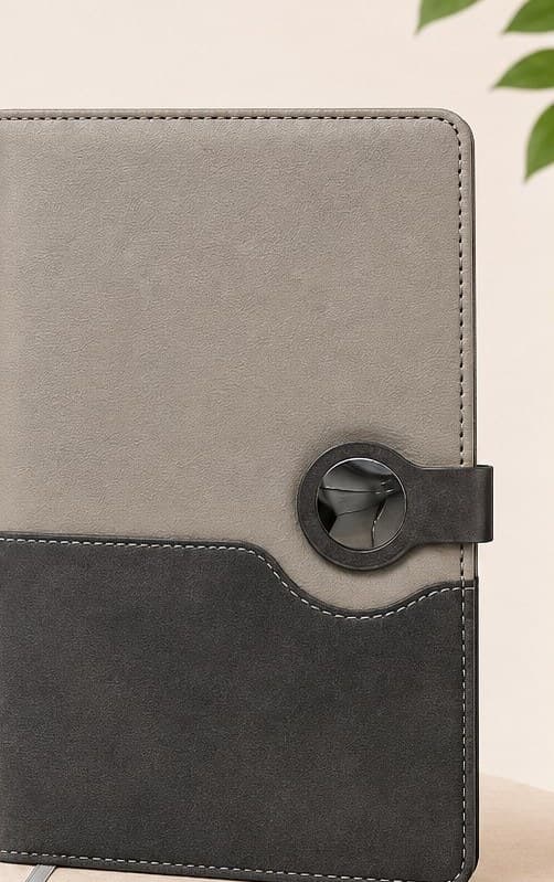 PaperPal Executive Diary Notebook — Grey Two-Tone