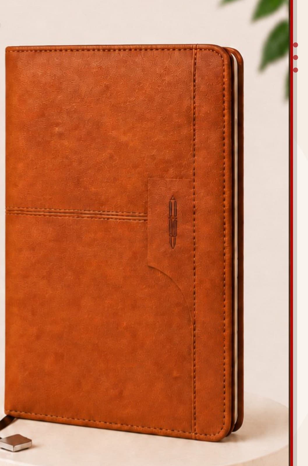 PaperPal Executive Diary Notebook — Tan Pen-Loop (PP 1126)