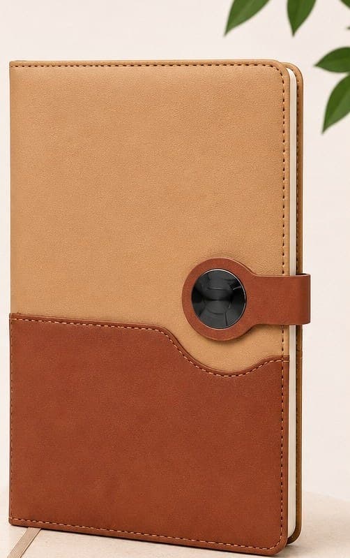 PaperPal Executive Diary Notebook — Tan Two-Tone