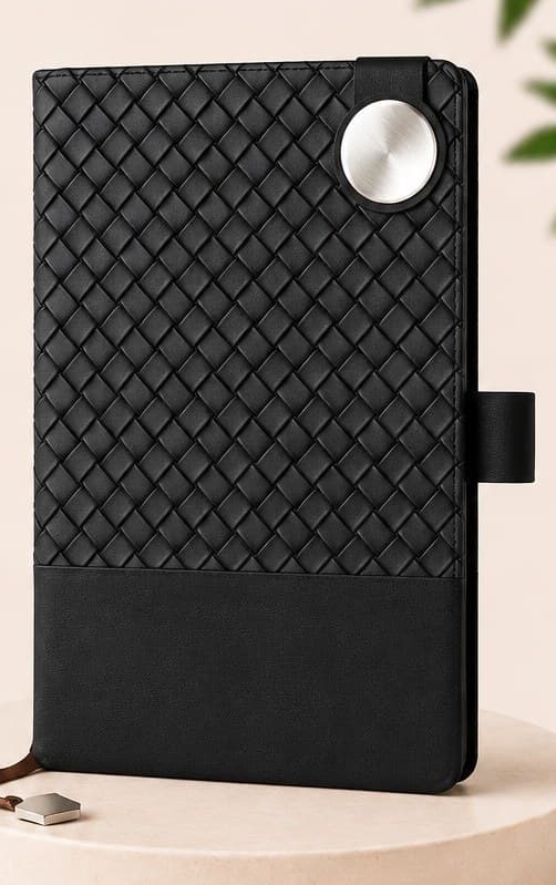 PaperPal Premium Diary Notebook — Woven Black