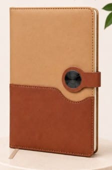 Executive Diary Notebook — Tan Two-Tone