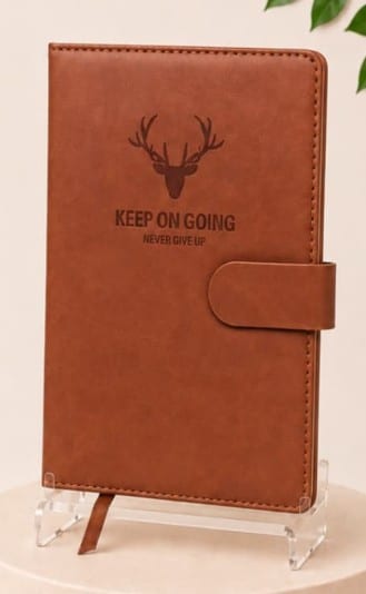 Executive Diary Notebook — Tan ‘Keep On Going’