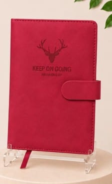 Executive Diary Notebook — Red ‘Keep On Going’