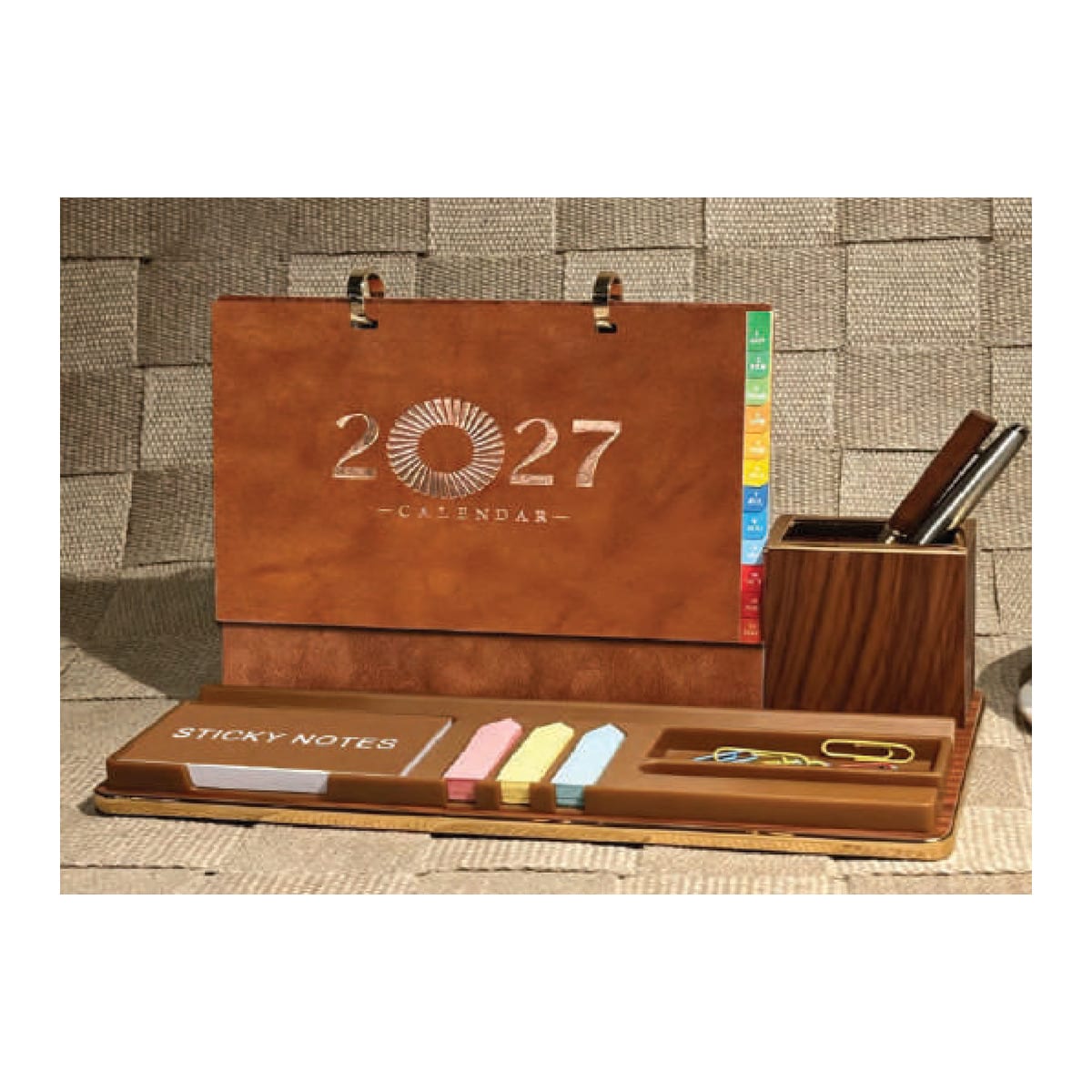 Business Desk Calendar with Pen Holder