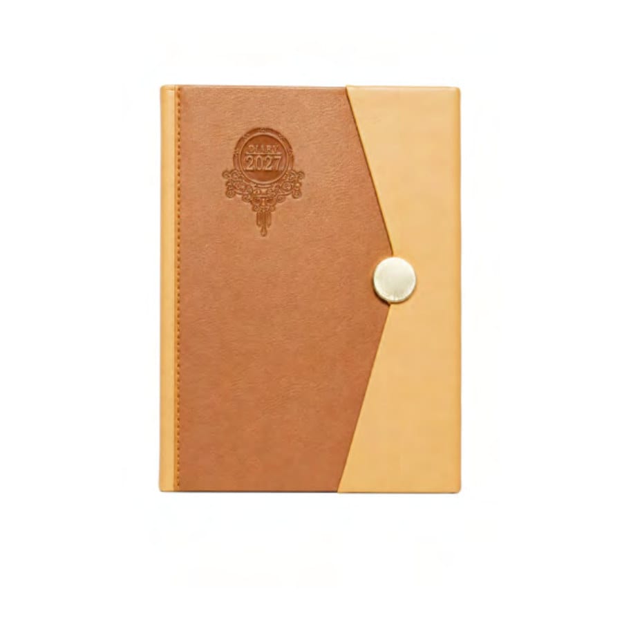 Embossed Crest Button Diary
