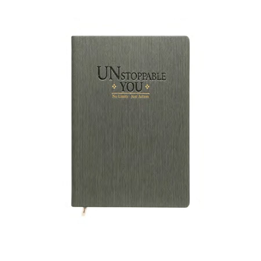 Motivational Wood-Grain Diary