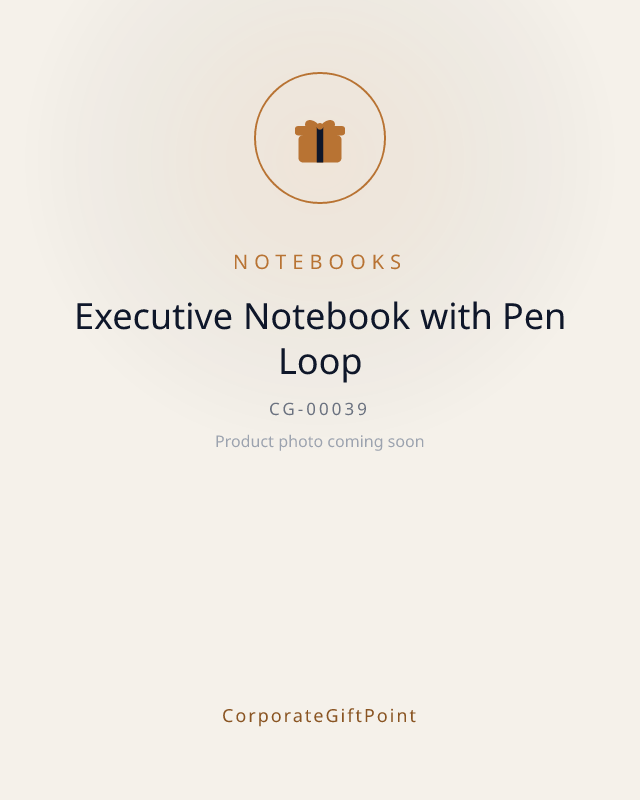 Executive Notebook with Pen Loop