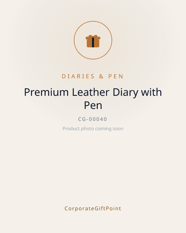 Premium Leather Diary with Pen