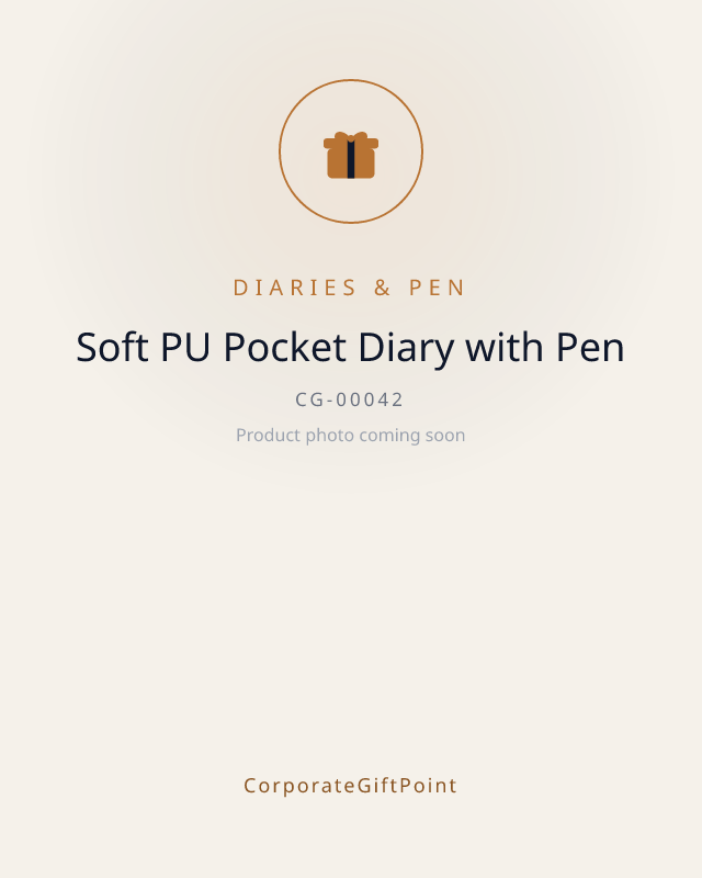Soft PU Pocket Diary with Pen