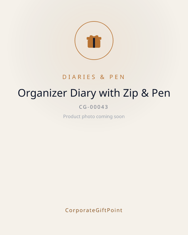 Organizer Diary with Zip & Pen