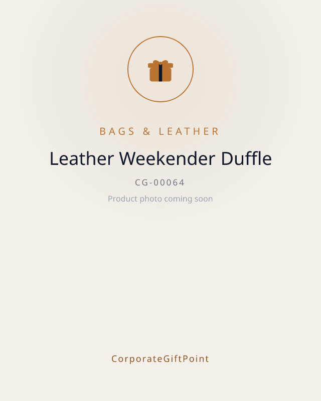 Leather Weekender Duffle