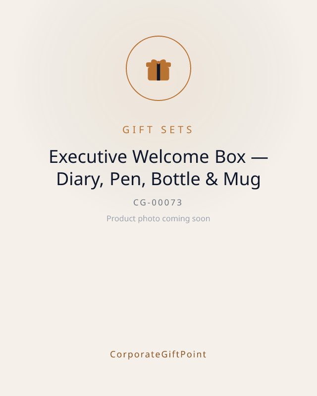 Executive Welcome Box — Diary, Pen, Bottle & Mug
