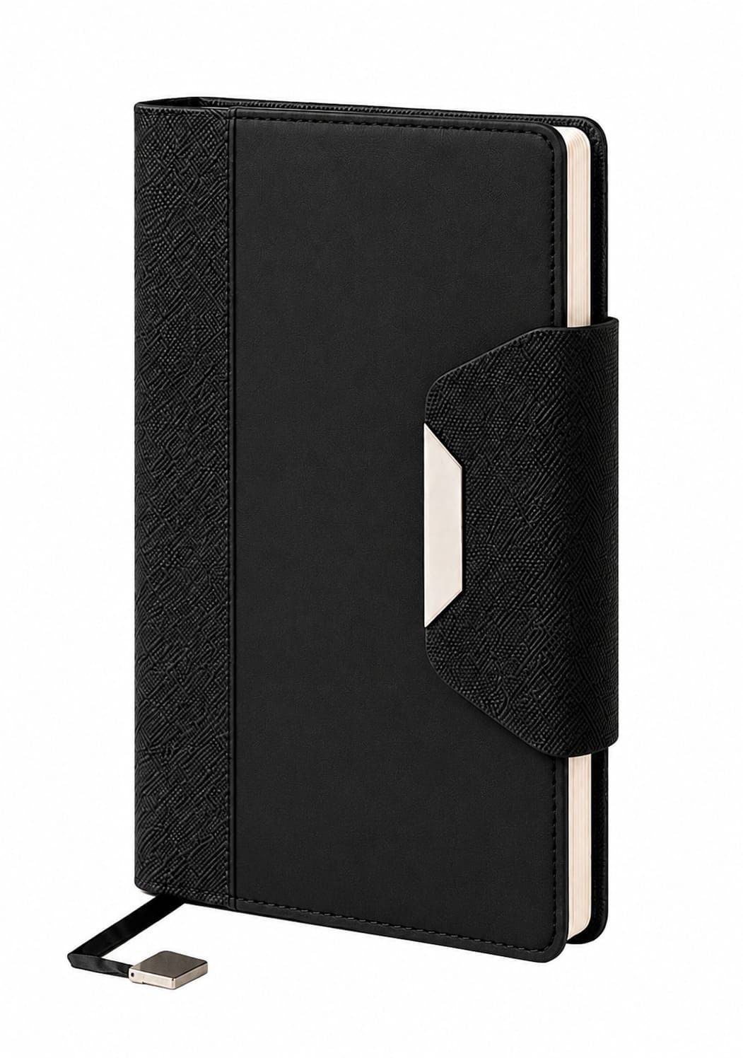 Executive Charm-Flap Diary — Black