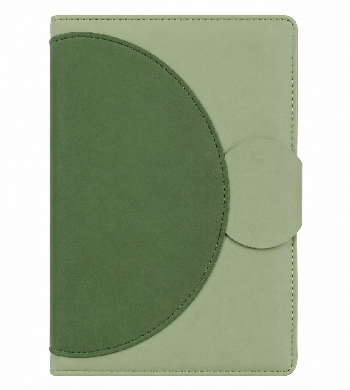 Colour-Block Flap Diary — Sage Green