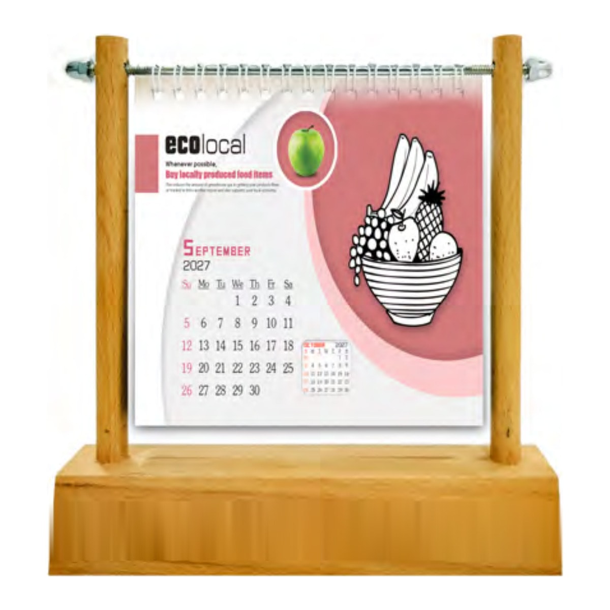 Wooden Stand Table Calendar — Eco Series