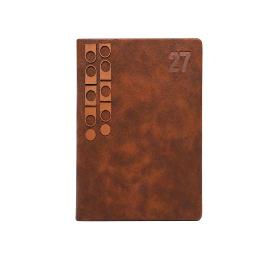 Dot-Motif '27' Diary — Brown