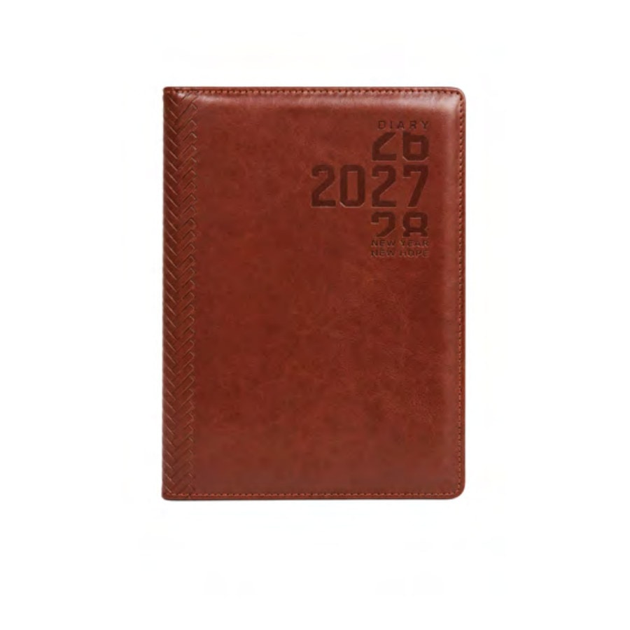 Herringbone 2027 Diary — Maroon