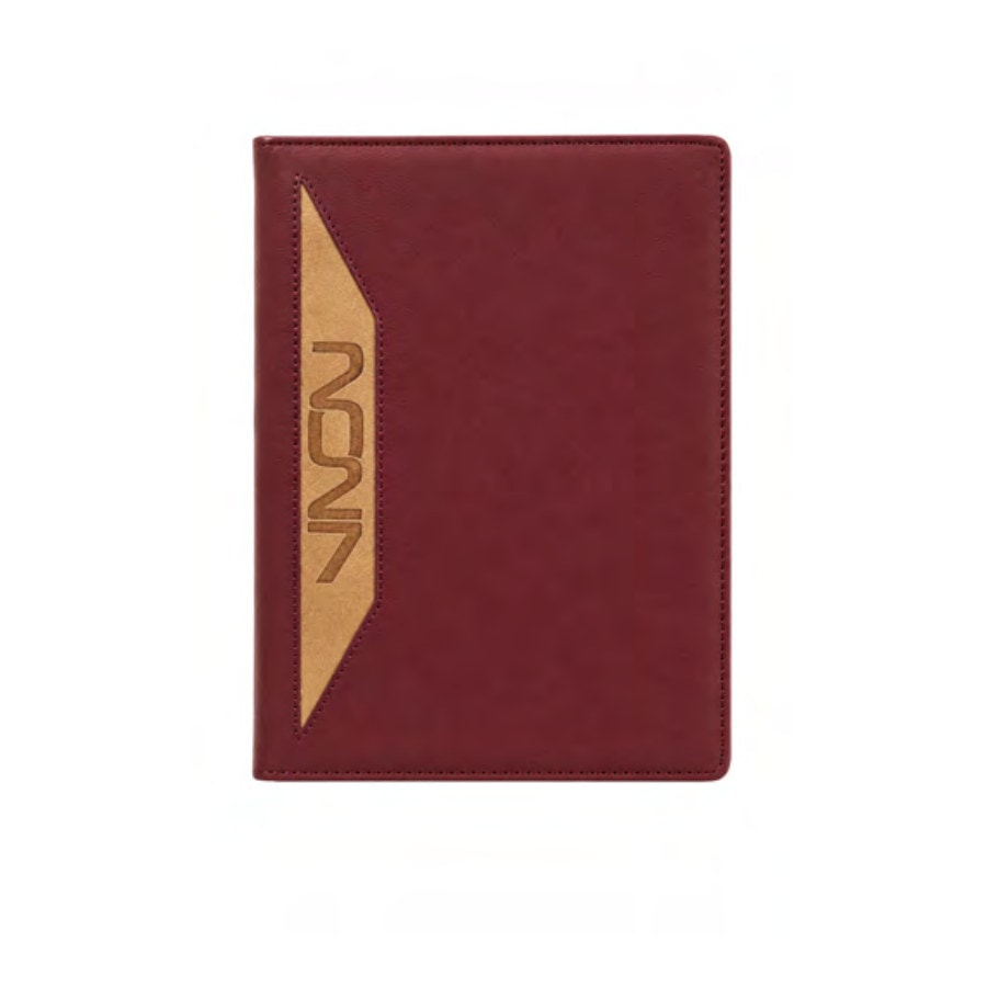 Arrow-Panel Planner Diary — Maroon