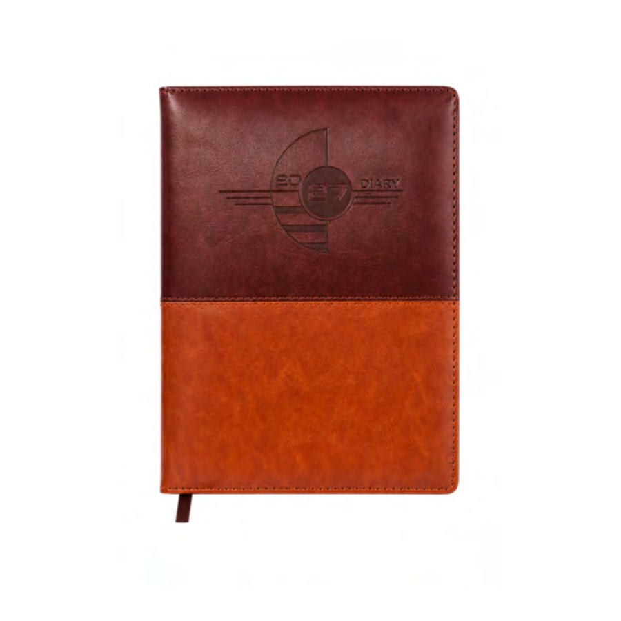 Roundel Two-Tone Planner Diary — Brown & Orange