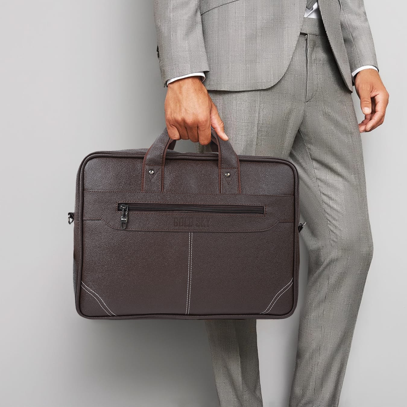 Executive Leather Laptop Briefcase